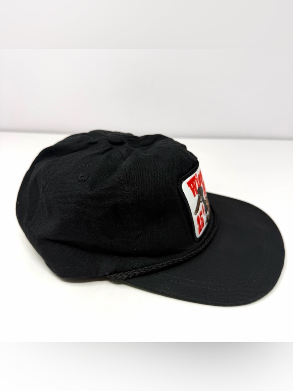 Wiener Rides 25¢ Cents Retro Vintage Style Trucker Rope Hat Snapback Cap Black - Picture 4 of 7